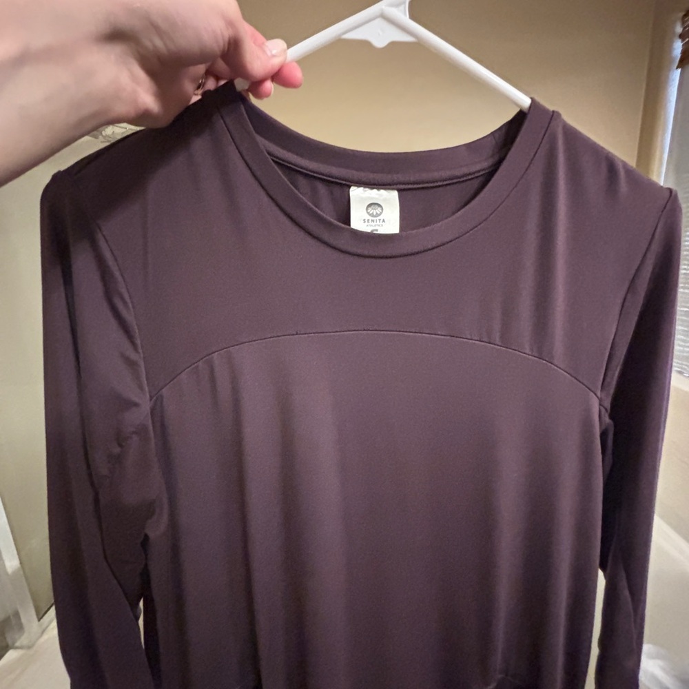 Senita Athletics Long Sleeve Tunic in Plum - Picture 2 of 5